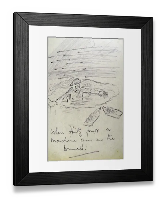 Framed Print : When Fritz puts a machine gun on the Dump Framed Print : When Fritz puts a machine gun on the Dump