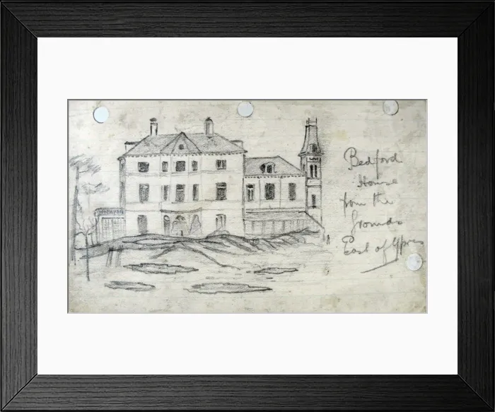 Framed Print : Bedford House from the grounds East of Ypres Framed Print : Bedford House from the grounds East of Ypres