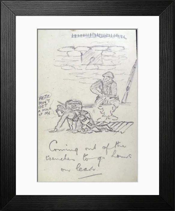 Framed Print : Coming out of the trenches to go home on leave Framed Print : Coming out of the trenches to go home on leave