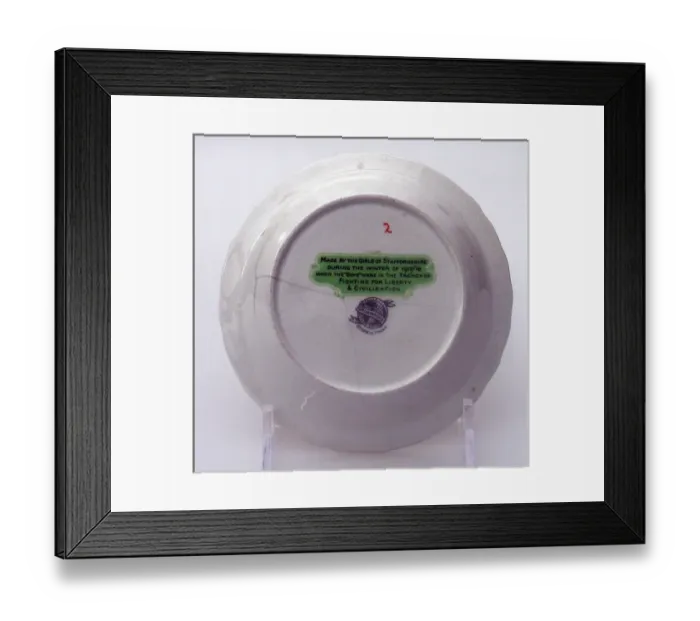 Framed Print : Bairnsfather Ware ashtray - Out since Mons Grimwades Framed Print : Bairnsfather Ware ashtray - Out since Mons Grimwades