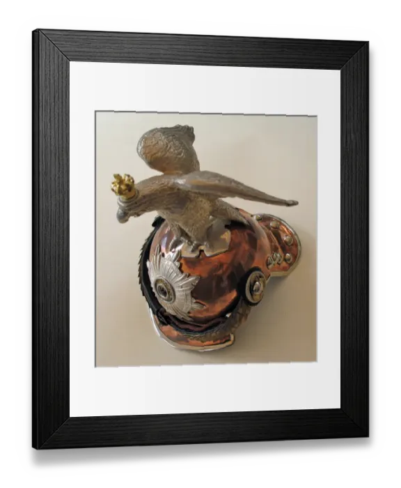 Framed Print : Miniature - WWI parade helmet of the Gardes du Corps Framed Print : Miniature - WWI parade helmet of the Gardes du Corps