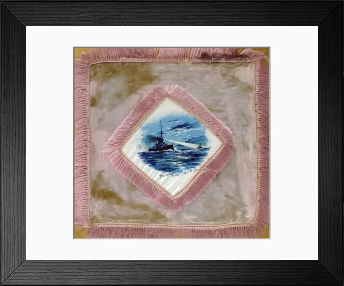 Framed Print : Silk souvenir entitled The Watch on the North Sea Framed Print : Silk souvenir entitled The Watch on the North Sea