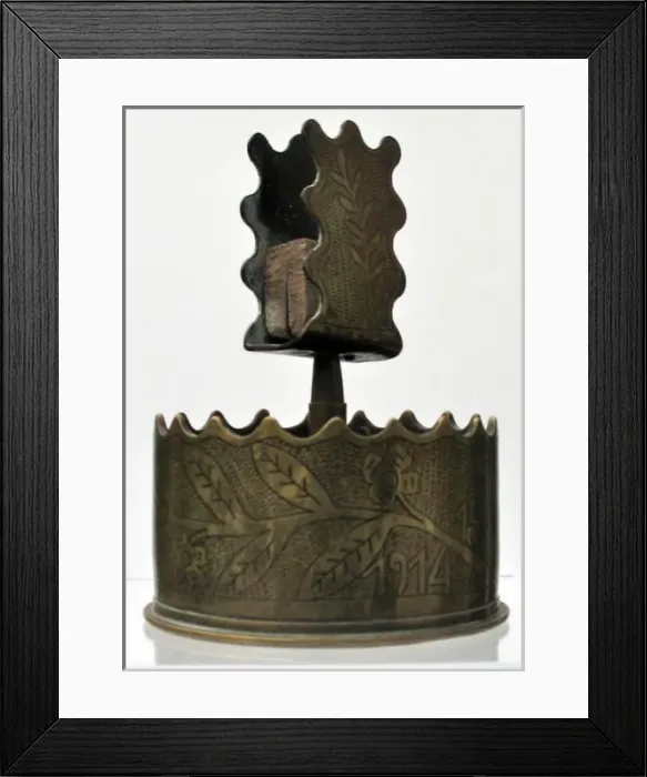 Framed Print : French 75 mm shell case base - Souvenir d Ypres Framed Print : French 75 mm shell case base - Souvenir d Ypres