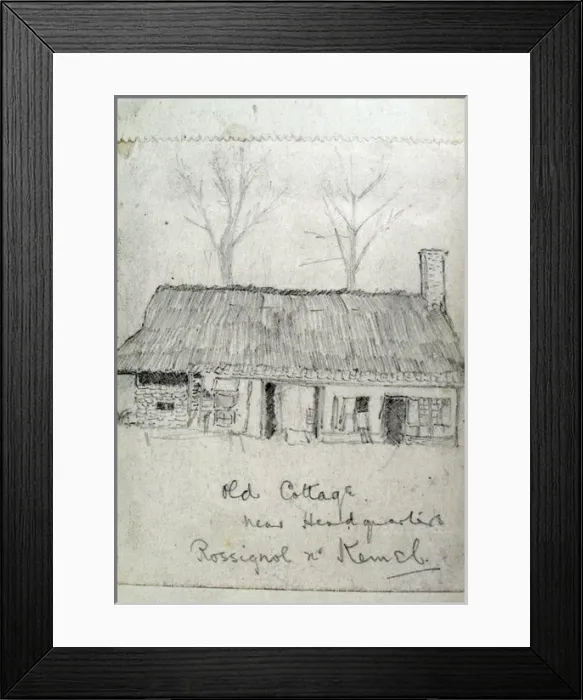 Framed Print : Old Cottage, near Headquarters Rossignol, nr Kemel Framed Print : Old Cottage, near Headquarters Rossignol, nr Kemel