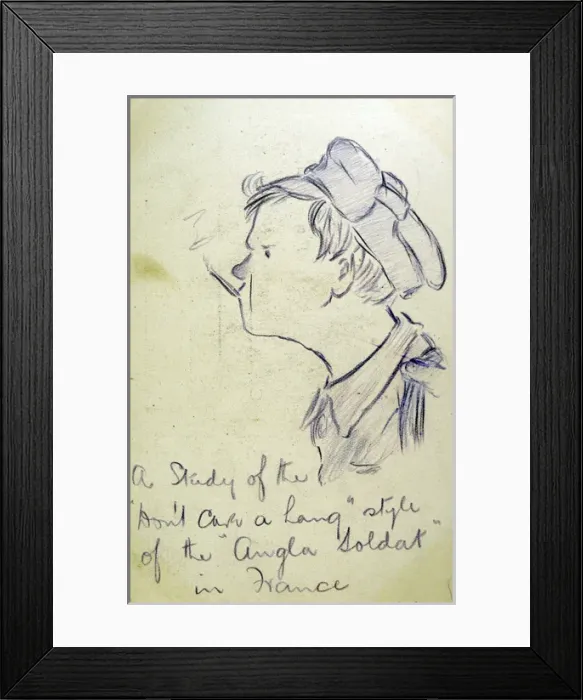 Framed Print : Don t care a hang style of the Angla Soldat in France Framed Print : Don t care a hang style of the Angla Soldat in France
