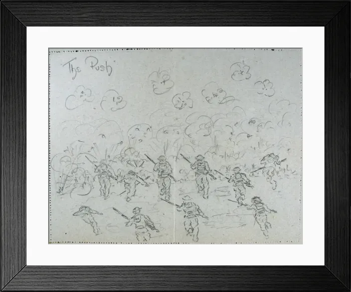 Framed Print : The Push - German Field Postcard Framed Print : The Push - German Field Postcard