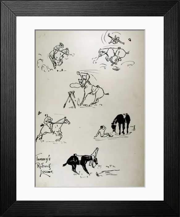 Framed Print : Tommys Riding Lesson Framed Print : Tommys Riding Lesson