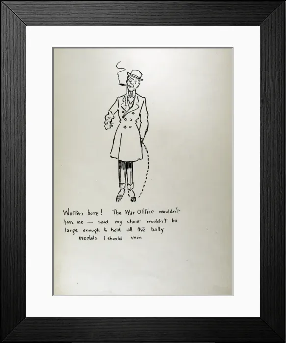 Framed Print : Wotten bore! - WWI humour Framed Print : Wotten bore! - WWI humour