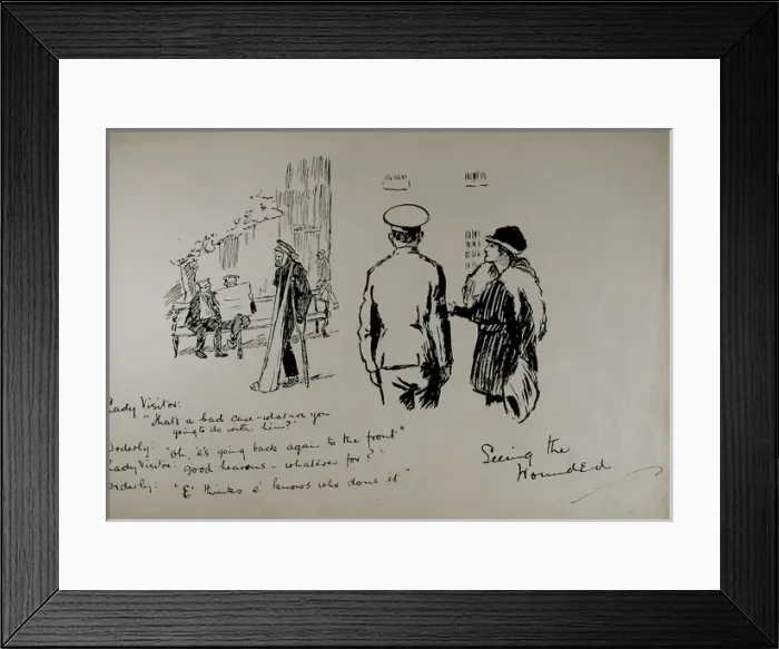 Framed Print : Discussion about a patient - WWI humour Framed Print : Discussion about a patient - WWI humour