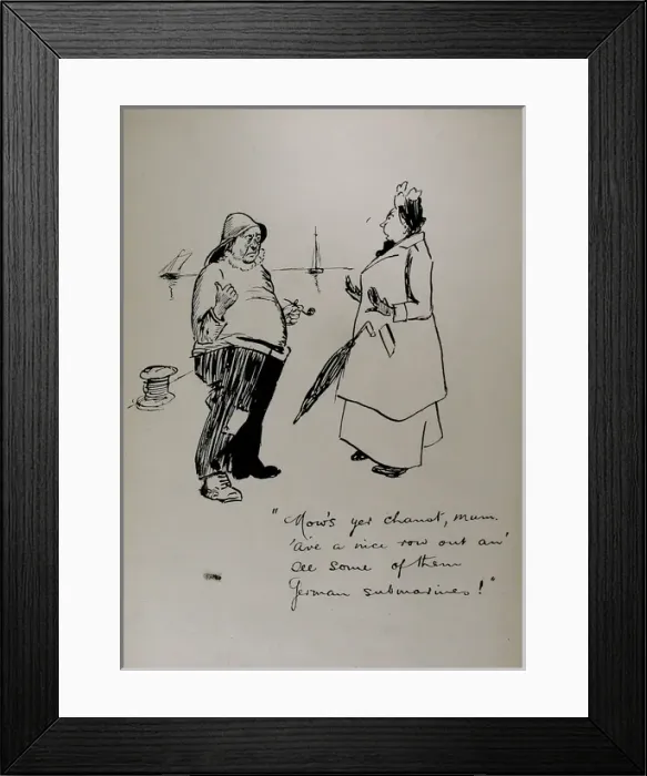 Framed Print : Nows yer chanst, mum see some of them German subs Framed Print : Nows yer chanst, mum see some of them German subs