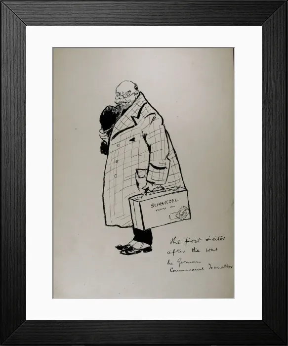 Framed Print : German Commercial Traveller - WWI humour Framed Print : German Commercial Traveller - WWI humour