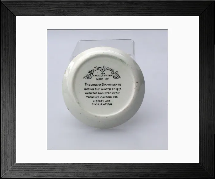 Framed Print : Doulton & Co bone china butter dish Framed Print : Doulton & Co bone china butter dish
