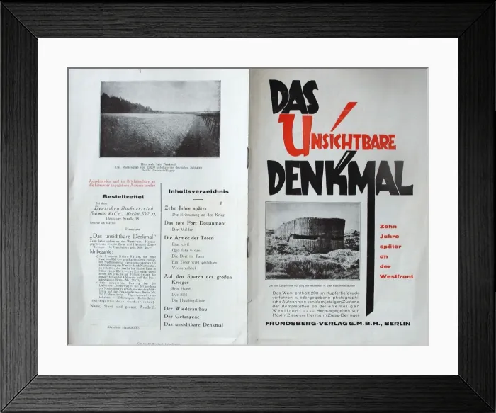Framed Print : German Booklet - 10 years later on the Western Front Framed Print : German Booklet - 10 years later on the Western Front