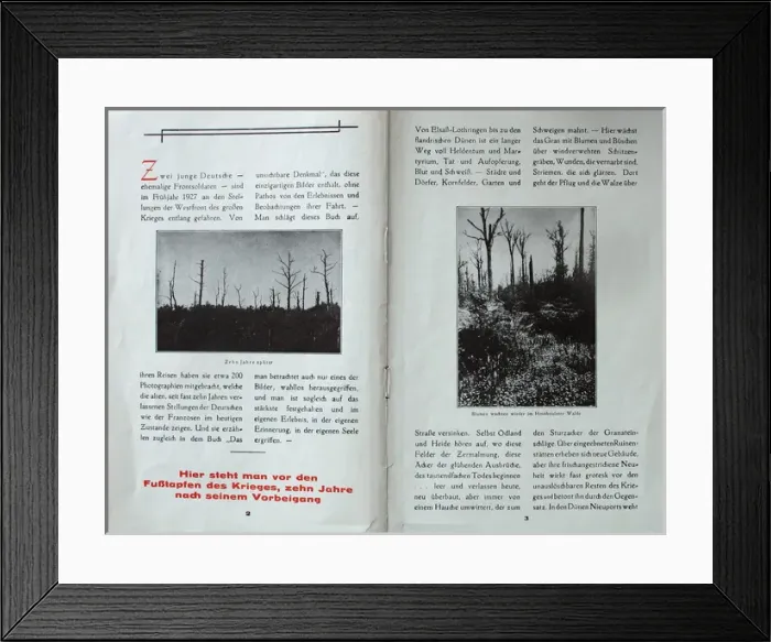 Framed Print : German Booklet - 10 years later on the Western Front Framed Print : German Booklet - 10 years later on the Western Front