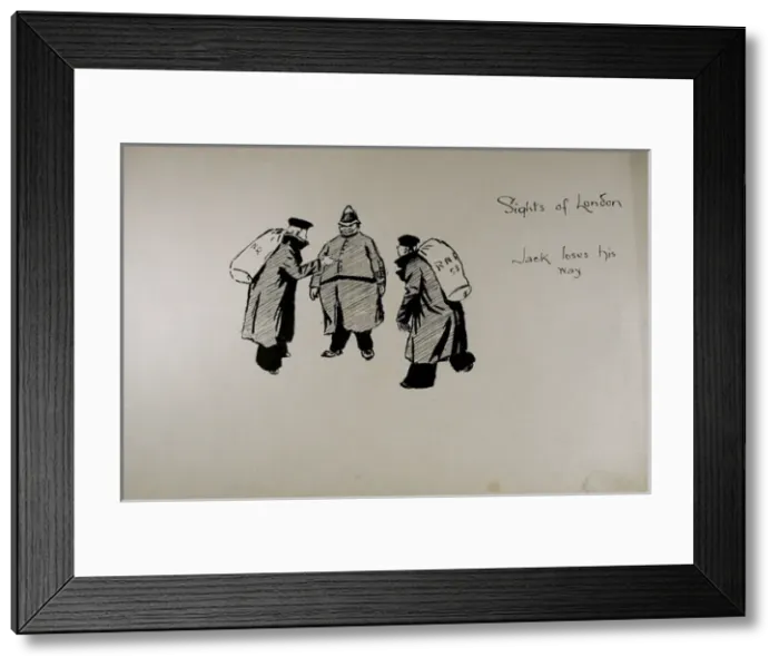 Framed Print : Sights of London - Jack loses his way Framed Print : Sights of London - Jack loses his way
