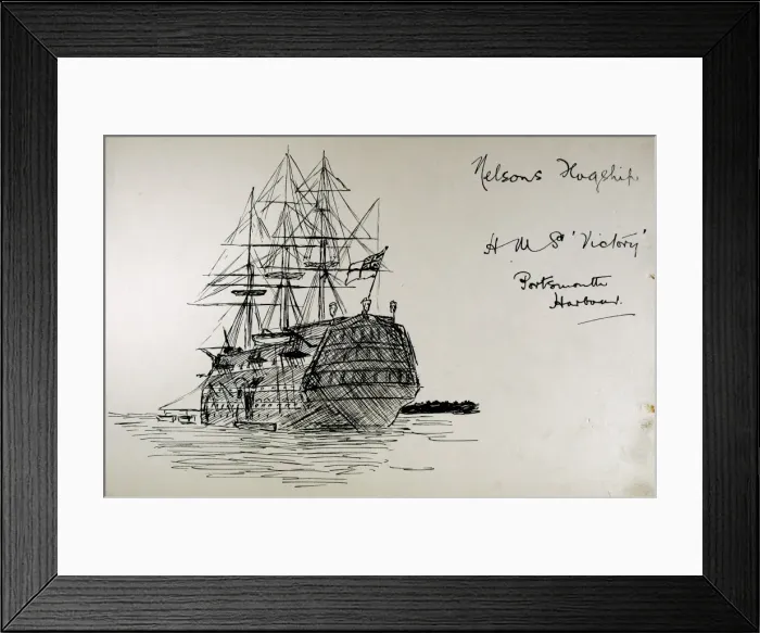 Framed Print : Nelsons Flagship HMS Victory, Portsmouth Harbour Framed Print : Nelsons Flagship HMS Victory, Portsmouth Harbour
