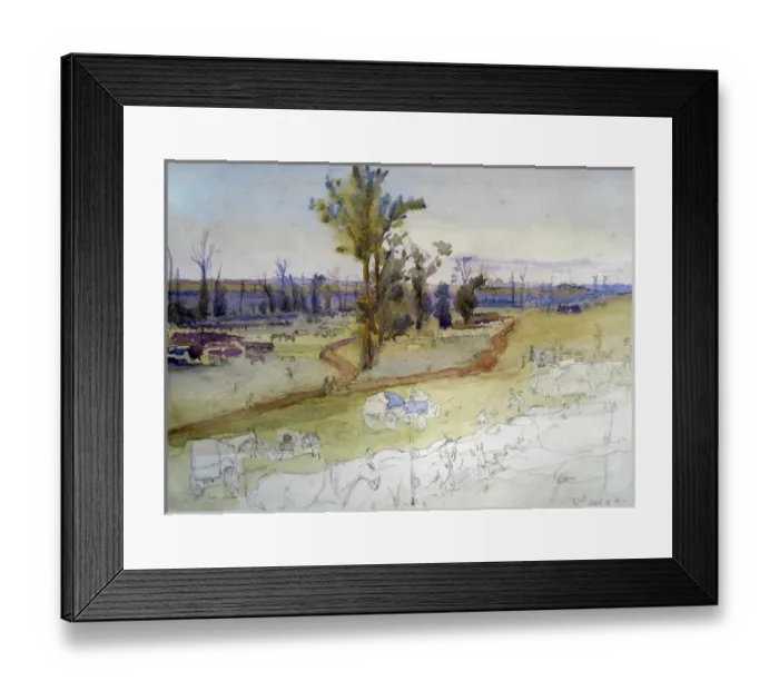 Framed Print : 14th Brigade HQ & horse lines - Guemappe and Vis en Artois Framed Print : 14th Brigade HQ & horse lines - Guemappe and Vis en Artois