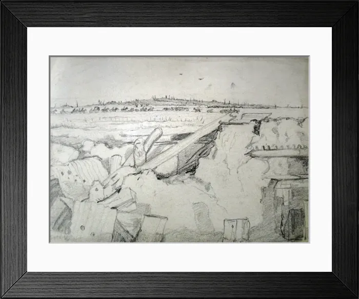 Framed Print : Devastation around Monchy - Aeroplanes in the sky Framed Print : Devastation around Monchy - Aeroplanes in the sky