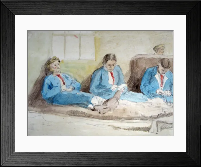 Framed Print : A hospital ward, dated 18 Framed Print : A hospital ward, dated 18