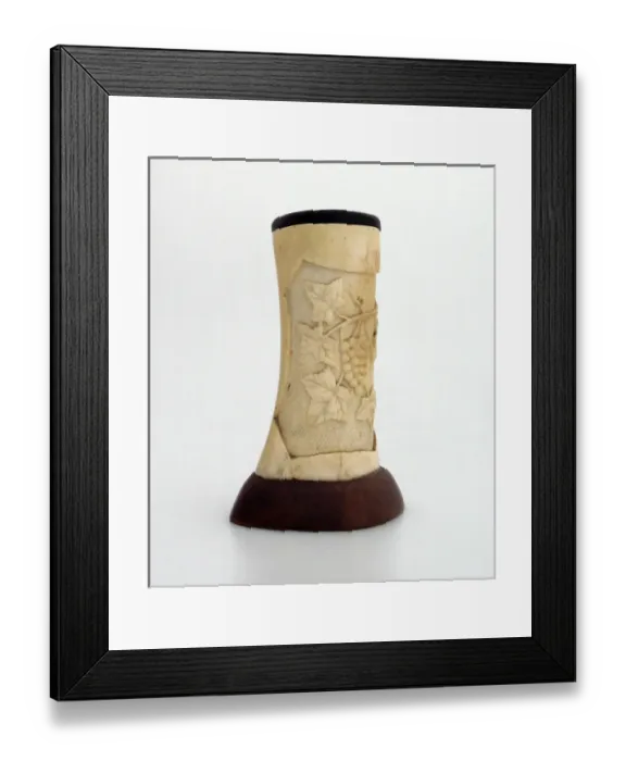 Framed Print : Finely hand-carved bone ornament by German Internee Framed Print : Finely hand-carved bone ornament by German Internee