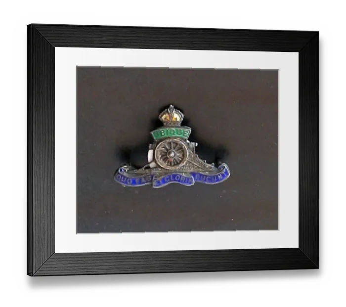 Framed Print : Royal Artillery Sweetheart Brooch Framed Print : Royal Artillery Sweetheart Brooch