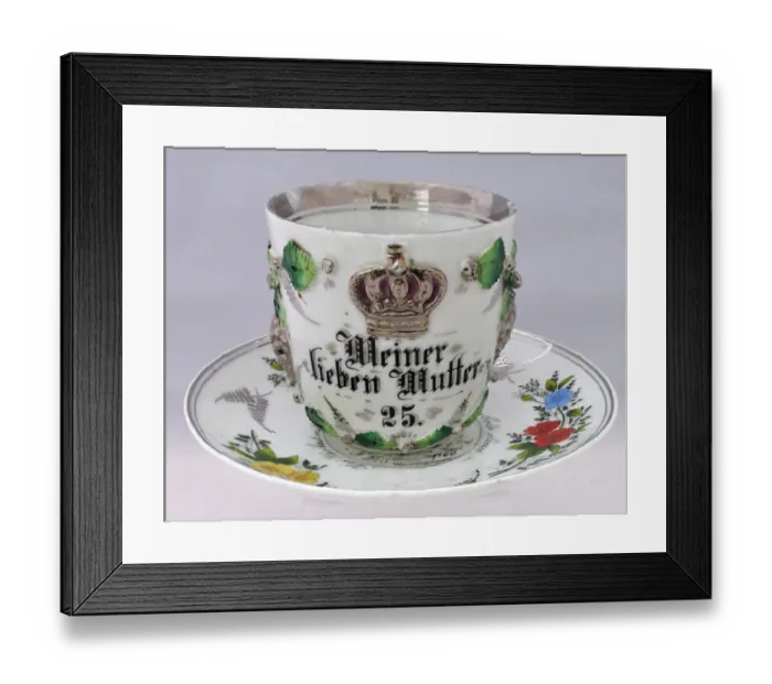 Framed Print : German World War One commemorative cup and saucer Framed Print : German World War One commemorative cup and saucer