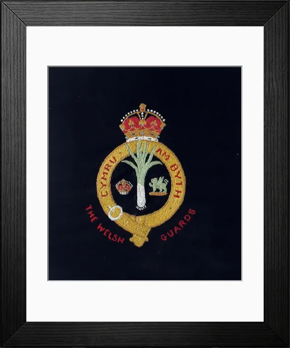 Framed Print : Embroidered badge of the Welsh Guards Framed Print : Embroidered badge of the Welsh Guards