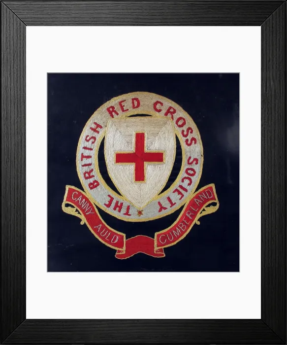 Framed Print : Embroidered badge of the British Red Cross Framed Print : Embroidered badge of the British Red Cross