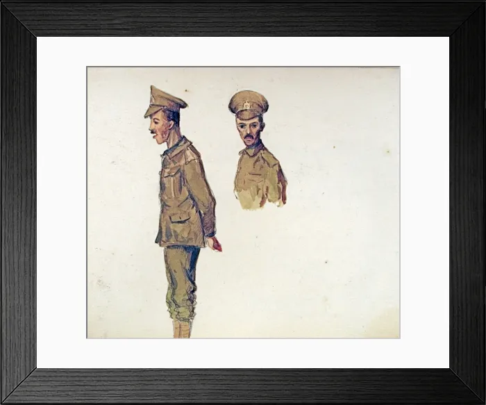 Framed Print : Watercolour study of a Tommy Framed Print : Watercolour study of a Tommy