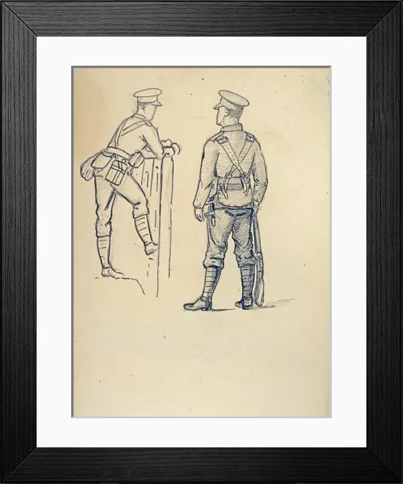 Framed Print : Watercolour study of a Tommy Framed Print : Watercolour study of a Tommy