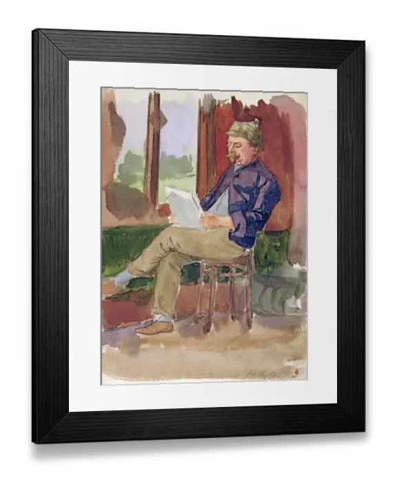 Framed Print : A portrait of Corporal Kitchen Pen & Ink sketch verso Framed Print : A portrait of Corporal Kitchen Pen & Ink sketch verso