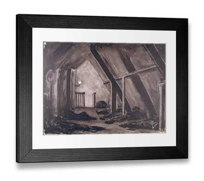 Framed Print : Watercolour of a billet at Oakwood Framed Print : Watercolour of a billet at Oakwood