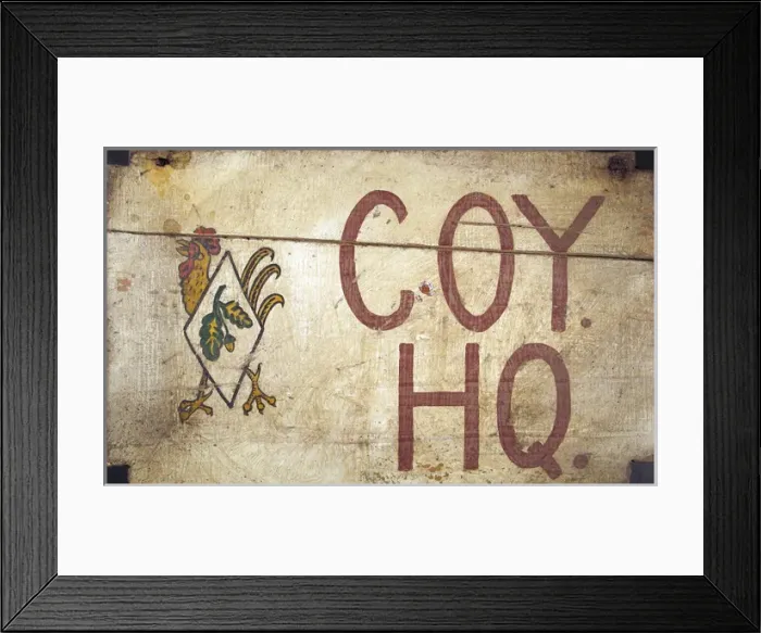 Framed Print : Hand-painted trench sign Framed Print : Hand-painted trench sign