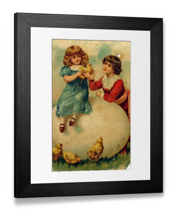 Framed Print : Jigsaw puzzles of six scenes of French children (late 19th C Framed Print : Jigsaw puzzles of six scenes of French children (late 19th C