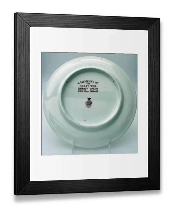 Framed Print : Wall plaque - A Memento of the Great War Framed Print : Wall plaque - A Memento of the Great War