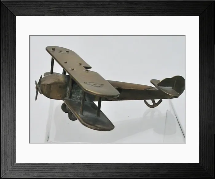 Framed Print : WWI biplane with machine-made roundels on wings Framed Print : WWI biplane with machine-made roundels on wings