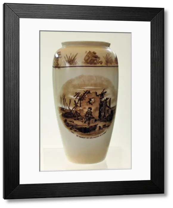 Framed Print : Vase - A Souvenir of the Great War Framed Print : Vase - A Souvenir of the Great War
