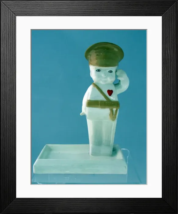 Framed Print : Grafton china figure of a baby dressed as a WWI Tommy Framed Print : Grafton china figure of a baby dressed as a WWI Tommy
