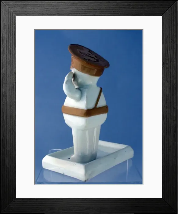 Framed Print : Grafton china figure of a baby dressed as a WWI Tommy Framed Print : Grafton china figure of a baby dressed as a WWI Tommy