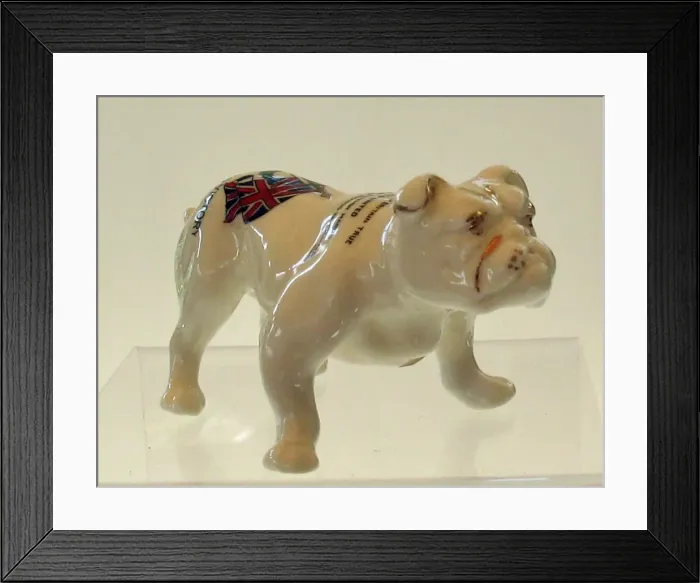 Framed Print : AB R & Co patriotic china bulldog with laurel wreath Framed Print : AB R & Co patriotic china bulldog with laurel wreath