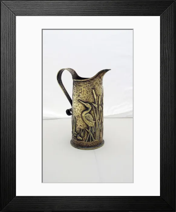 Framed Print : WWI jug fabricated from an 18 pounder shell case Framed Print : WWI jug fabricated from an 18 pounder shell case