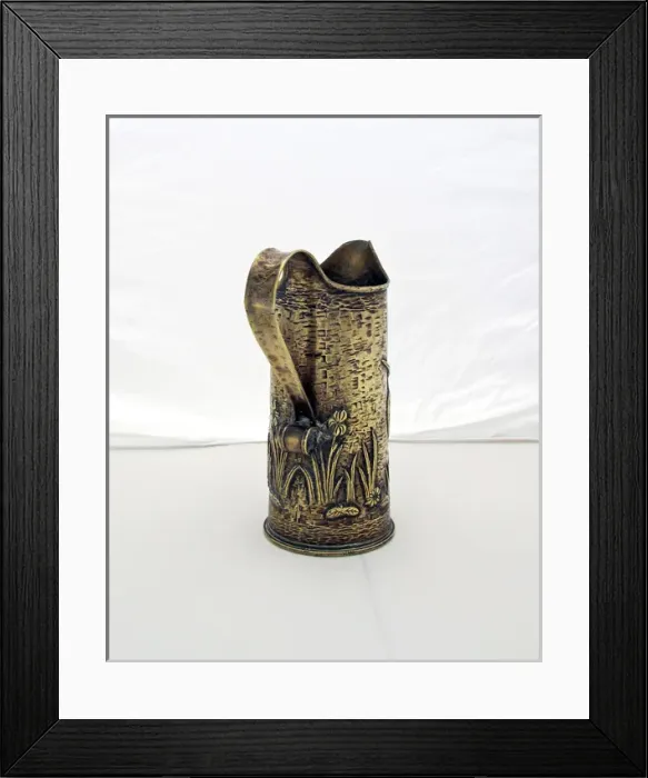 Framed Print : WWI jug fabricated from an 18 pounder shell case Framed Print : WWI jug fabricated from an 18 pounder shell case