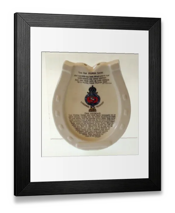 Framed Print : AW H Goss horseshoe adapted for WWI patriotic sale Framed Print : AW H Goss horseshoe adapted for WWI patriotic sale