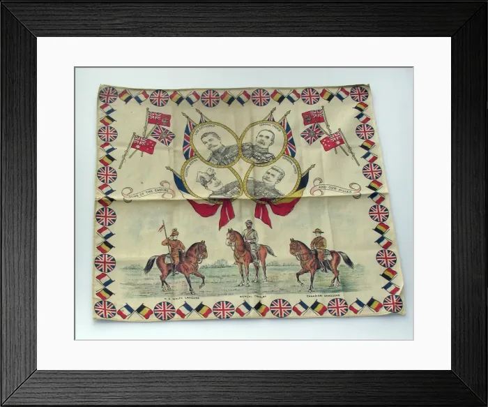 Framed Print : Portraits - Kitchener, French, Joffre, Wahis and Allied flag Framed Print : Portraits - Kitchener, French, Joffre, Wahis and Allied flag