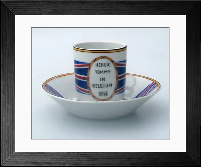 Framed Print : An extremely rare porcelain coffee cup - WWI Framed Print : An extremely rare porcelain coffee cup - WWI