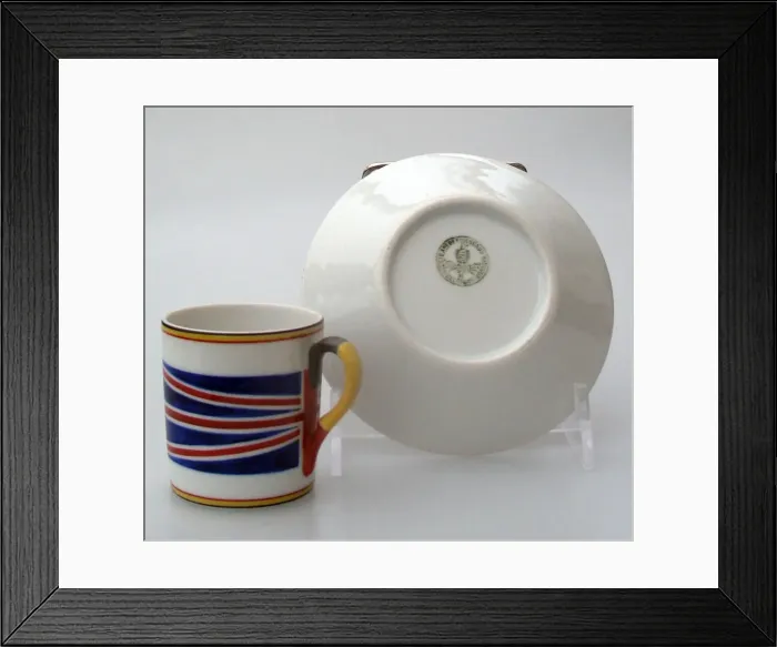 Framed Print : An extremely rare porcelain coffee cup - WWI Framed Print : An extremely rare porcelain coffee cup - WWI