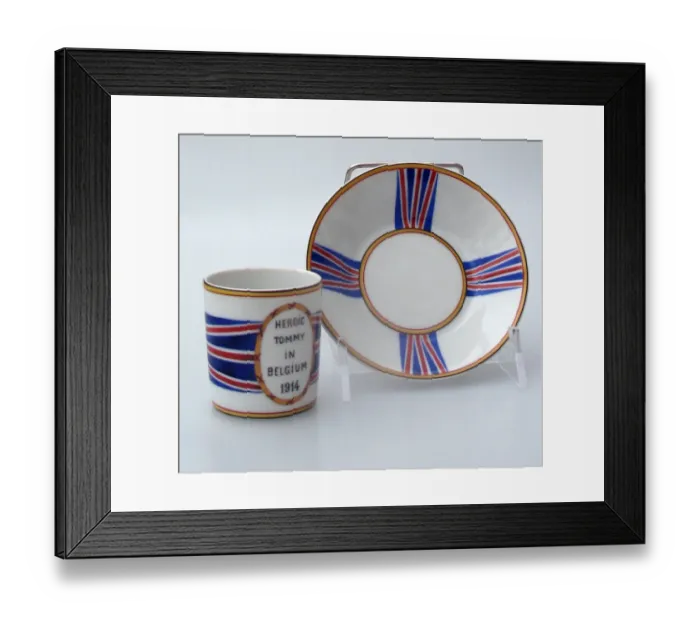 Framed Print : An extremely rare porcelain coffee cup - WWI Framed Print : An extremely rare porcelain coffee cup - WWI
