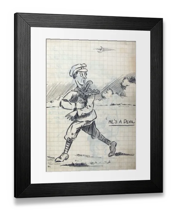 Framed Print : Album of 53 drawings done whilst on sctive service - WWI Framed Print : Album of 53 drawings done whilst on sctive service - WWI