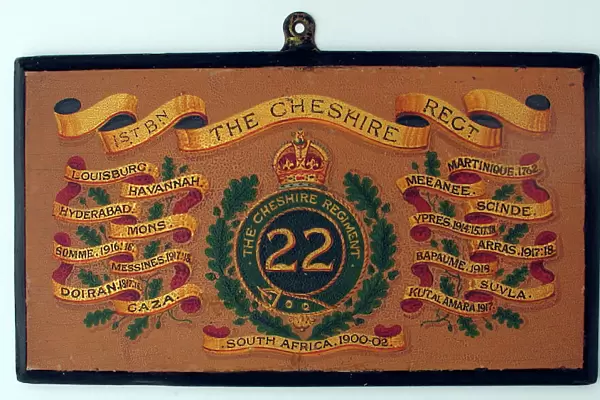 1st Battalion Cheshire Regiments regimental drum
