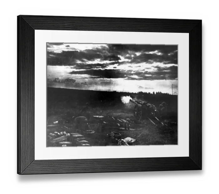 Framed Print : Battle of the Canal du Nord - 60 pounders near Cambrai Framed Print : Battle of the Canal du Nord - 60 pounders near Cambrai